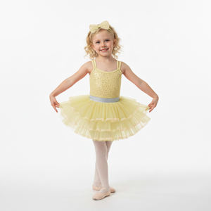 Vestido de Ballet con Lentejuelas Rosas para Niñas, Disfraz de Danza Brillante con Tirantes Dobles y Falda de Tul en Capas para Recitales y Cumpleaños - Product Image 2