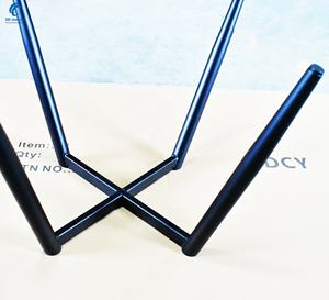 סיטונאי מודרני שחור ברזל יצוק מתכת מחודדת 4 רגליים כיסא בסיס מסגרת רגלי כיסא אוכל - Product Image 6