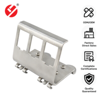 3 Port DIN Rail Keystone Jack Holder Braket Pemasangan Baja Tahan Karat Bersertifikasi CE/RoHS Pemasangan Tanpa Alat untuk Industri