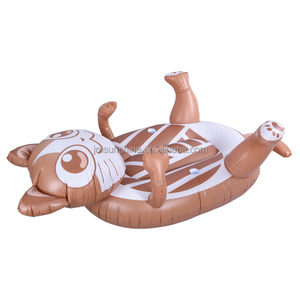 Flotador de piscina inflable con dibujos animados para adultos, juguete de <span class=keywords><strong>playa</strong></span> inflable, Gato marrón - Product Image 5