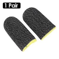 2 Juegos de Fundas para Dedos Antideslizantes para Juegos de Teléfono Móvil, Cubierta Protectora de Pantalla Táctil con Fibra de Cobre para PUBG
