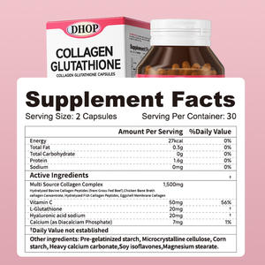 Oem Multi-Collageencomplex Met Glutathion & Vitamine C Capsules 1500Mg Multi-Source Collageen En Antioxidant Complex - Product Image 5