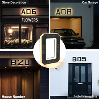 Luz Solar Digital Moderna de 23cm para Número de Casa, Resistente al Óxido, con Sensor Automático, Letrero de Dirección Iluminado por LED, Sin Cableado, Fácil Instalación, 0-9/A/B