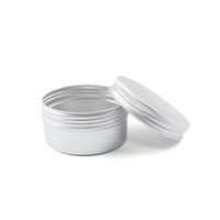 Pot cosmétique rond en aluminium argenté, emballage métallique en aluminium, boîte en fer blanc 5g 10g 15g 30g 50g 60g 100g 120g 150g 200g