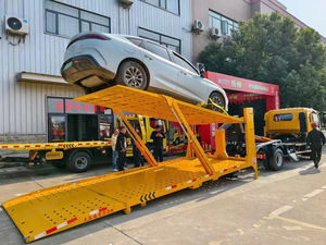 Nouvelle remorque à <span class=keywords><strong>plateau</strong></span> plat à deux niveaux entièrement équipée, manuelle, diesel, JAC, avec bras de remorquage arrière, camion de remorquage, dépanneuse, transporteur de voitures - Product Image 2