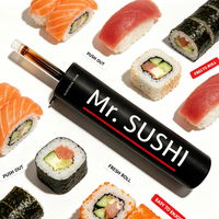 Tube à sushi imprimé, qualité alimentaire, laminé, impression personnalisée, pour restaurant Omakase, vente en gros, OEM, boîte cylindrique en papier, boîte cadeau en carton