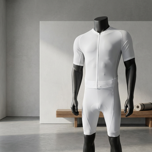 Unisex Triathlon Cycling Bodysuit Breathable Laser-Cut Sleeveless/Short/Long Sleeve Full-Zip Customizable Gel-<b>Padded</b> Biking Suit - Product Image 5