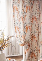 Style américain de haute qualité 100% Polyester imprimé floral prêt à l'emploi Blackout High Sharding Grommet Window Curtains Panel Living