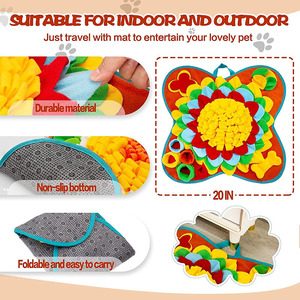 Pet <b>Snuffle</b> <b>Mat</b> for Dogs Treats Feeding for Small Dogs Non-Slip Interactive Pet Puzzle Toys Encourages Natural Foraging Skill - Product Image 4