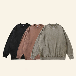 H5593 Fabricant de vêtements pour hommes, vente en gros, sweats-shirts personnalisés 350 g/m² 100 % coton, effet vintage, pour femmes et hommes - Product Image 3