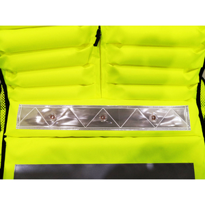 High Vis Reflective ANSI Class 1 Sicherheits gitter weste fluor zierend gelb Premium Design Schulter Falls chutz LED Rot Blau - Product Image 5