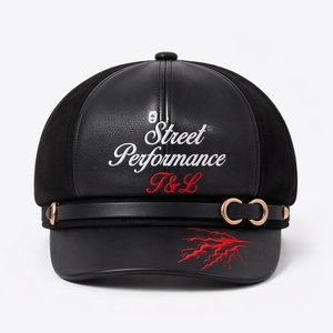 Wholesale T&L Custom Logo Chenille Embroidered Faux Suede Adjustable Unisex <b>Beret</b> Hat Luxury Vintage Varsity Gorras - Product Image 2