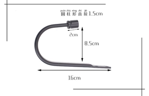 ستائر فاخرة على شكل حرف <span class=keywords><strong>U</strong></span> تحمل الظهر تيباك سبائك الألومنيوم خطافات للاستخدام المنزلي أعمدة الستائر المسارات - Product Image 5