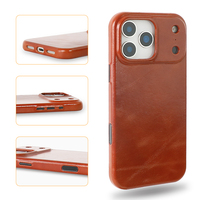 Étui en cuir durable certifié LWG pour iPhone 18 Pro Max Duo, conforme à la norme REACH, coque de téléphone écologique