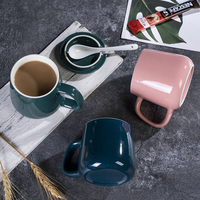 Mug en céramique grande capacité, émaillé coloré, compatible micro-ondes, pour le bureau, cadeau, protection de l'environnement, avec poignée, directement de l'usine
