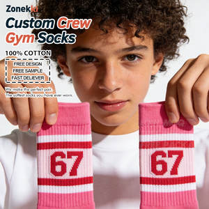 ज़ोनकी कस्टम क्रू मोजे डिजाइनर एथलेटिक जिम 67 मोजे, आर्क समर्थन के साथ छह कम मोक कस्टम सूती मोजे पुरुषों - Product Image 1