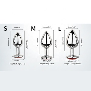 Original Luxus 3-teilige Edelstahl Anal Butt Plug Set Unisex Fetisch Schmuck Design für Anal Masturbation Sexspielzeug - Product Image 2