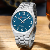Montre à quartz pour homme CURREN 8504 avec bracelet en acier inoxydable, aiguilles lumineuses, montre-bracelet décontractée, élégante, pour le sport, Relogio Masculino