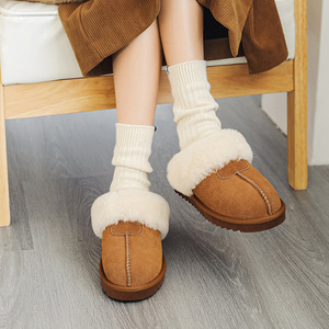 Pantuflas de <span class=keywords><strong>Mujer</strong></span> con Forro de Peluche Suave, Punta Cerrada, para <span class=keywords><strong>Invierno</strong></span>, para el Hogar, Estilo Veraniego - Product Image 1