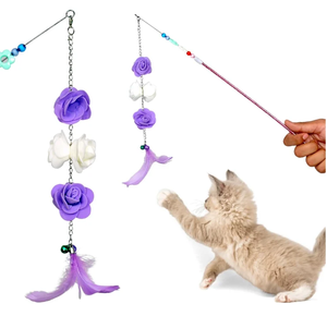 Jouet interactif haut de gamme pour chat, bâtonnet avec plume pour chatons, idéal pour la poursuite, le saut, le jeu et l'exercice - Product Image 1