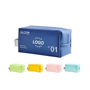 Sac cosmétique en PVC imprimé avec logo personnalisé, fermeture à glissière, sac en PVC personnalisé tendance - Product Image 1