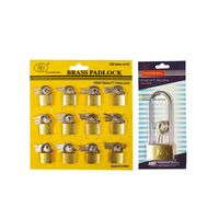 Rarlux Nouveauté Cadenas solide en laiton Corps en laiton Cylindre en laiton Cadenas fin en laiton