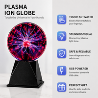 Boule de plasma atmosphérique interactive en gros, sensible au toucher, lampe électrique OEM pour la décoration de bureau et la décoration intérieure
