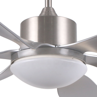 Ventilateur de plafond en métal de grande taille (66 pouces) de style industriel, à moteur DC, à économie d'énergie, avec lumière et télécommande, très vendu