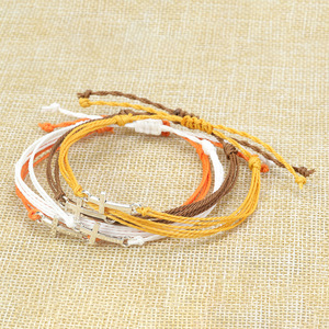 Fashion String <b>Bracelets</b> Cross Design Multicolor <b>Set</b> Unisex Jewelry for Beach Surfing Wearable Accessories - Product Image 2