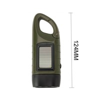 Senter Darurat Mini Tenaga Surya LED Multifungsi Tahan Air Plastik IP65 Grosir untuk Luar Ruangan, Dapat Diisi Ulang USB dengan Engkol Tangan