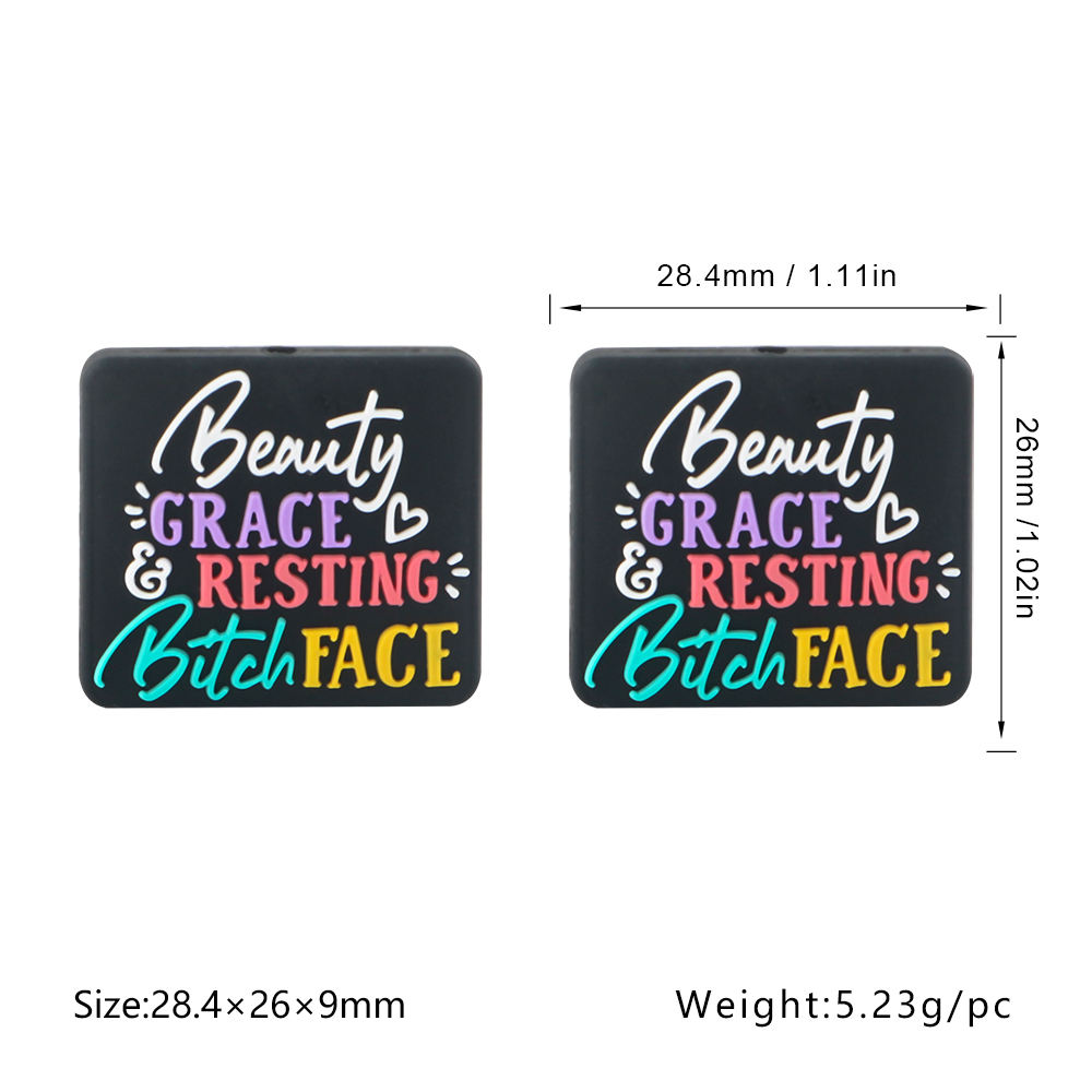 SA311ลูกปัดซิลิโคนตัวอักษรโฟกัส