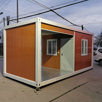 Conteneur moderne de 20 pieds, 1 chambre, bureau portable détachable, maison préfabriquée, facilement installable, modulaire, école, appartement, hôtel, villa