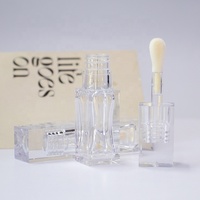 Flacon cosmétique vide en PETG transparent de 5,5 ml avec bouchon à vis pour liquides, illuminateur pour les yeux, blush, gloss à lèvres, huile à lèvres, baume à lèvres