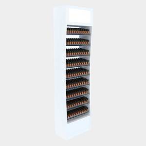 Tienda de cosméticos personalizada, armario de almacenamiento de madera, soporte de maquillaje para suelo, estante de exhibición de esmalte de uñas con estante acrílico y caja de luz - Product Image 1