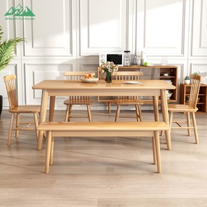 Set Meja Makan Persegi Panjang Modern Wayon dengan 4 Kursi untuk Penggunaan di Apartemen dan Dapur - Product Image 5