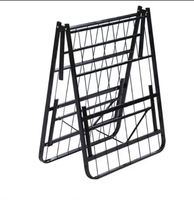 Meuble de chambre à coucher facile à assembler, au prix de gros, cadre de lit pliant, lit de camping en métal pour reine