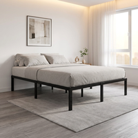 Sommier de lit en acier durable avec pieds en caoutchouc anti-bruit, robuste, capacité de charge de 3500 lb, meubles de chambre à coucher