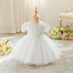 Abito Formale in Pizzo e Tulle per Bambine, Abbigliamento per Cerimonie, Vestiti Estivi per Bambine, Abito <span class=keywords><strong>da</strong></span> Battesimo, Vestito <span class=keywords><strong>da</strong></span> Principessa - Product Image 4