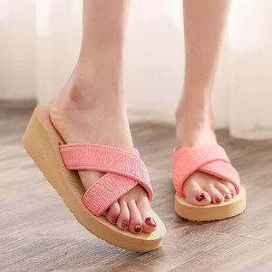 Chanclas <span class=keywords><strong>de</strong></span> tacón alto para mujer, zapatos planos <span class=keywords><strong>de</strong></span> <span class=keywords><strong>ballet</strong></span> con correa <span class=keywords><strong>de</strong></span> tela cruzada <span class=keywords><strong>de</strong></span> color caramelo, cierre sin cordones, estilo <span class=keywords><strong>de</strong></span> verano - Product Image 3