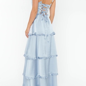 Robe de Soirée Élégante et Modeste en Satin, Coupe Droite, Taille Fine, Épaule Unique, Sexy, pour Bal de Promo, Vente en Gros Personnalisée - Product Image 4