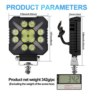 Vente en gros de phares de travail LED de 4 pouces 12-80V, étanches, avec éclairage spot LED DRL, phares de conduite pour moto, camion, SUV, tout-terrain - Product Image 6