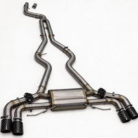DZ pour 440i/340i/550i F36 F30/F32/F33 Downpipe d'échappement personnalisé en acier inoxydable poli miroir avec valve, garantie de 3 ans