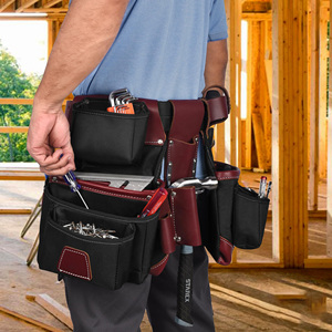 Nylon <strong>Leather</strong> Heavy Duty Drywall <strong>Tool</strong> Bag Belt Customizable OEM/ODM <strong>Tool</strong> <strong>Pouch</strong> for Carpenter Construction Framers Electrician - Product Image 6