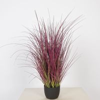 Plante artificielle en pot de 60 cm de haut, roseau en plastique rouge, vente en gros de plantes artificielles d'intérieur pour la décoration de la maison