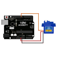 Kit de voiture robot à rotation continue à 180 degrés ACEBOTT OEM Digital Micro avec servomoteur numérique micro SG90 pour accessoires Arduino ICs