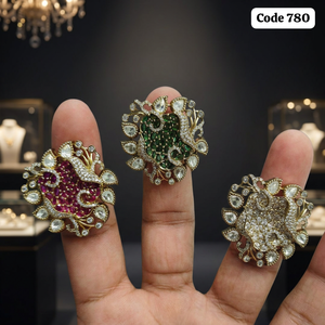 Luxury Floral Crystal Statement <b>Ring</b> for Women <b>Gold</b> Plated Designer Wedding Party <b>Cocktail</b> <b>Ring</b> Premium Fashion Jewelry - Product Image 3