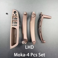 Juego de 4 Manijas Interiores de Puerta Delantera para Conductor, para BMW E70 E71 X5 X6, LHD/RHD