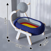 Planche à gratter durable sans perte pour chat Motif solide Sisal Corde pour chat Lit et jouet Combo pour toutes les saisons
