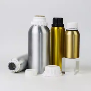 Botella cosmética de aluminio 500ml 1000ml 1100ml 1200ml Botella vacía de aluminio Contenedor Botella de aceite esencial - Product Image 5