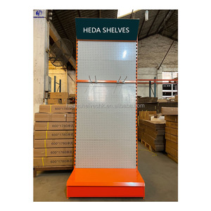 Support d'affichage en métal pour panneaux perforés, présentoir d'outils pour panneaux perforés, présentoir de quincaillerie pour magasin, étagère mobile pour outils et rangement - Product Image 3